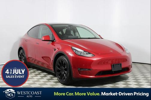 Red Multi-Coat 2022 Tesla Model Y Long Range Dual Motor All-Wheel Drive