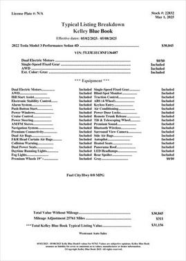 2022 Tesla Model 3 Performance