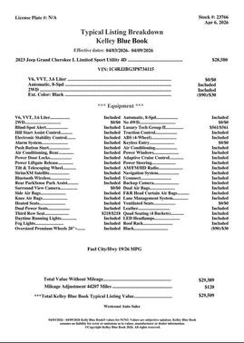 Diamond Black Crystal Pearlcoat 2023 Jeep Grand Cherokee L Limited