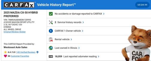 2025 Mazda CX-50 Hybrid Preferred Package