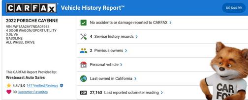 2022 Porsche Cayenne Cayenne