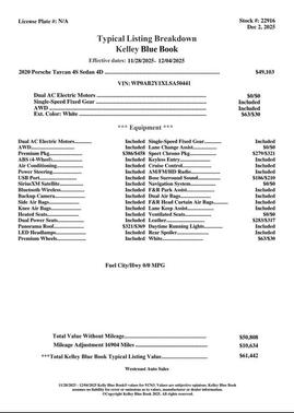 2020 Porsche Taycan 4S