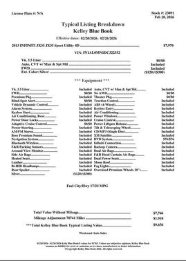 2013 INFINITI JX35 Base