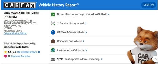 2025 Mazda CX-50 Hybrid Premium Package