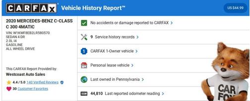 2020 Mercedes-Benz C-Class C 300 4MATIC