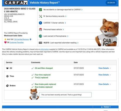 2020 Mercedes-Benz C-Class C 300 4MATIC