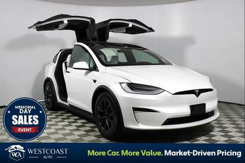 Pearl White Multi-Coat 2022 Tesla Model X Plaid Tri Motor All-Wheel Drive