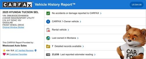 2025 Hyundai TUCSON SEL