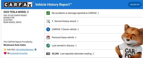 2023 Tesla Model 3 Standard Range