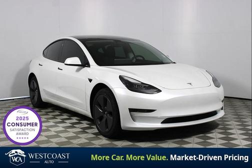 Pearl White Multi-Coat 2021 Tesla Model 3 Standard Range Plus