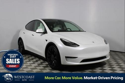 Pearl White Multi-Coat 2022 Tesla Model Y Performance Dual Motor All-Wheel Drive