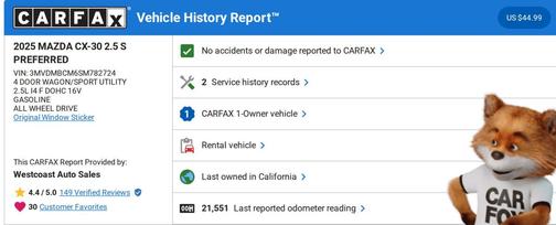2025 Mazda CX-30 2.5 S Preferred Package