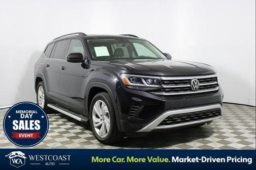 Deep Black Pearl 2023 Volkswagen Atlas 3.6L SE w/Technology