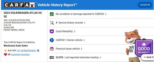 2023 Volkswagen Atlas 3.6L SE w/Technology