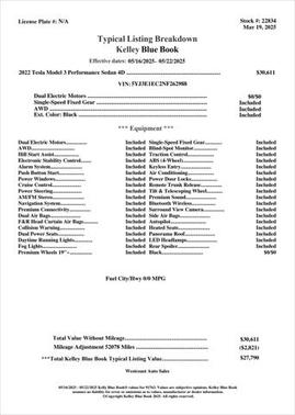 2022 Tesla Model 3 Performance