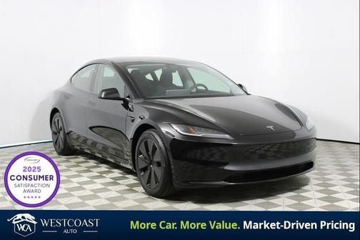 Black 2025 Tesla Model 3 Long Range