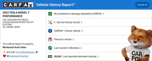 2023 Tesla Model Y Performance Dual Motor All-Wheel Drive