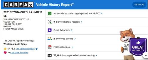 2023 Toyota Corolla Hybrid SE