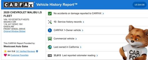 2020 Chevrolet Malibu 1LS