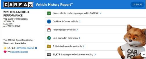 2023 Tesla Model 3 Performance