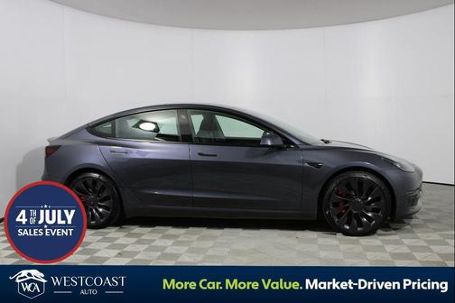Gray 2023 Tesla Model 3 Performance