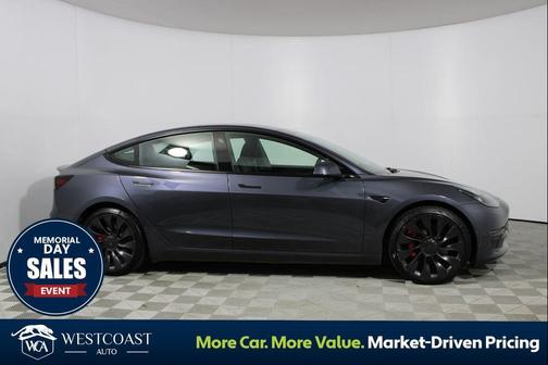 Gray 2023 Tesla Model 3 Performance