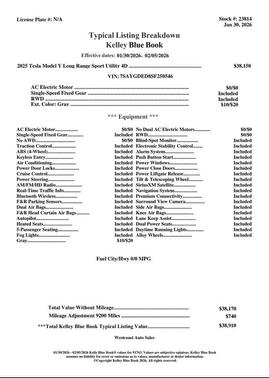 2025 Tesla Model Y Long Range Dual Motor Rear-Wheel Drive