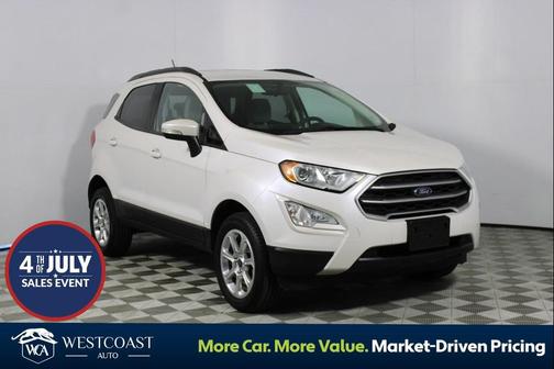 White Platinum Metallic Tri-Coat 2021 Ford EcoSport SE