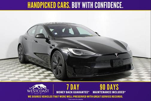 Solid Black 2022 Tesla Model S Plaid