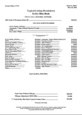 2022 Audi A3 Premium