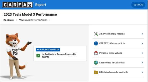 2023 Tesla Model 3 Performance