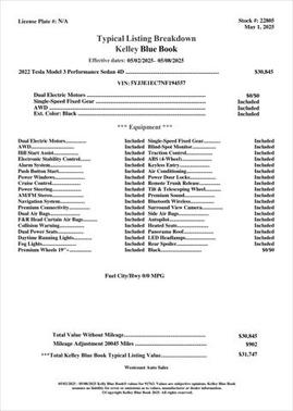 2022 Tesla Model 3 Performance