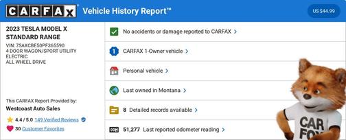 2023 Tesla Model X Standard Range