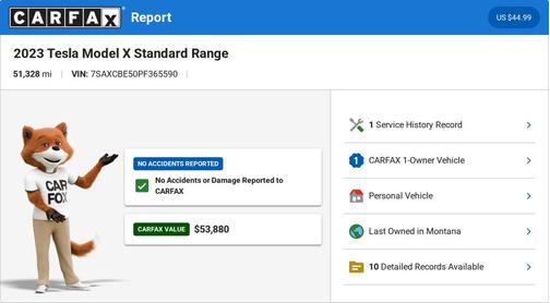 Gray 2023 Tesla Model X Standard Range