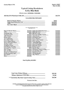 Aurora Black Pearl 2023 Kia EV6 Wind