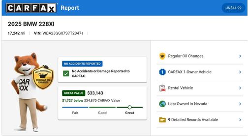 Alpine White 2025 BMW 228 Gran Coupe xDrive