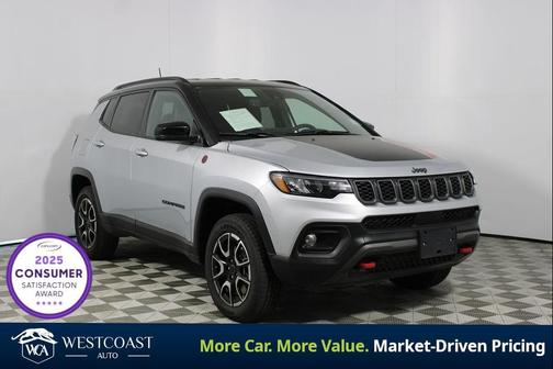 Silver Zynith Metallic Clearcoat 2025 Jeep Compass Trailhawk
