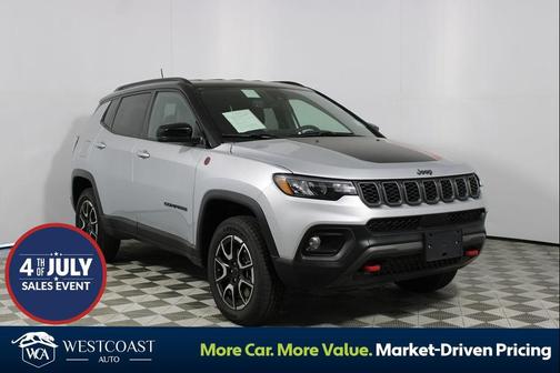 Silver Zynith Metallic Clearcoat 2025 Jeep Compass Trailhawk