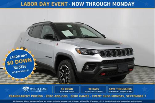 Silver Zynith Metallic Clearcoat 2025 Jeep Compass Trailhawk