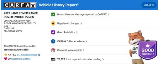 2023 Land Rover Range Rover Evoque S