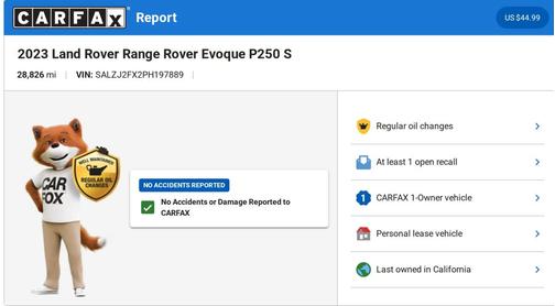 2023 Land Rover Range Rover Evoque S