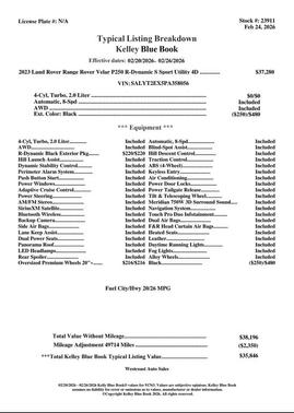 2023 Land Rover Range Rover Velar P250 S R-Dynamic