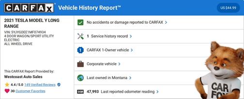 2021 Tesla Model Y Long Range Dual Motor All-Wheel Drive