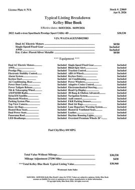 Florett Silver Metallic 2022 Audi e-tron Sportback S line Prestige