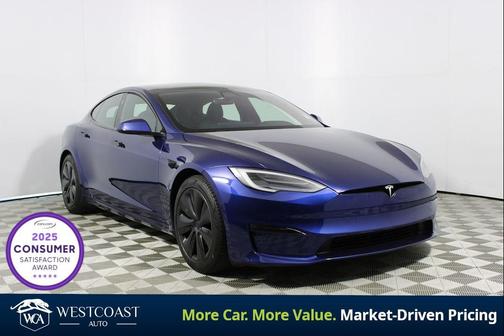 Deep Blue Metallic 2021 Tesla Model S Plaid