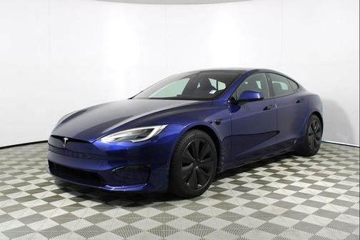 Deep Blue Metallic 2021 Tesla Model S Plaid
