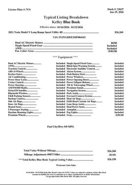 2021 Tesla Model Y Long Range Dual Motor All-Wheel Drive