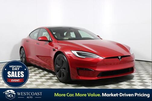 Red Multi-Coat 2021 Tesla Model S Plaid