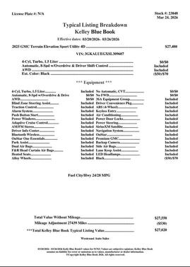 Ebony Twilight Metallic 2025 GMC Terrain AWD Elevation