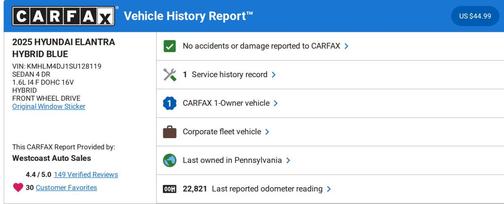 2025 Hyundai ELANTRA HEV Blue